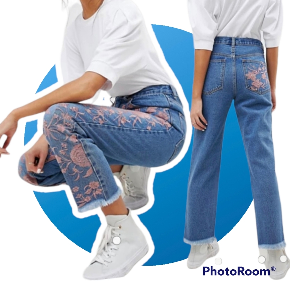 🆕️ASOS Embroidered Florence Denim